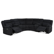 Hagen Upholstered Power Reclining Sectional Sofa Steel Grey - detail 4