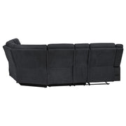 Hagen Upholstered Power Reclining Sectional Sofa Steel Grey - detail 7