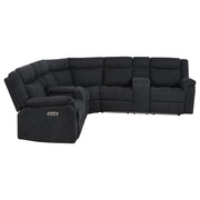 Hagen Upholstered Power Reclining Sectional Sofa Steel Grey - detail 8