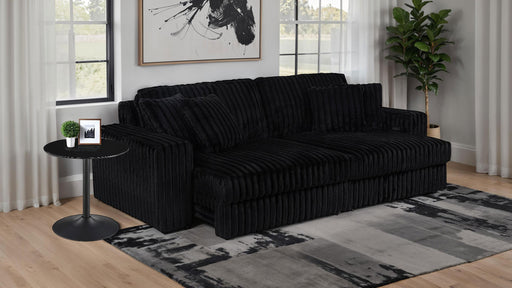 Jacana Corduroy Upholstered Dual Power Chaise Sofa Black - alternate view