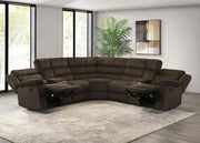 Atkinson Upholstered Reclining Sectional Sofa Chocolate - detail 3