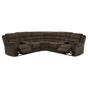 Atkinson Upholstered Reclining Sectional Sofa Chocolate - detail 5