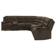 Atkinson Upholstered Reclining Sectional Sofa Chocolate - detail 6