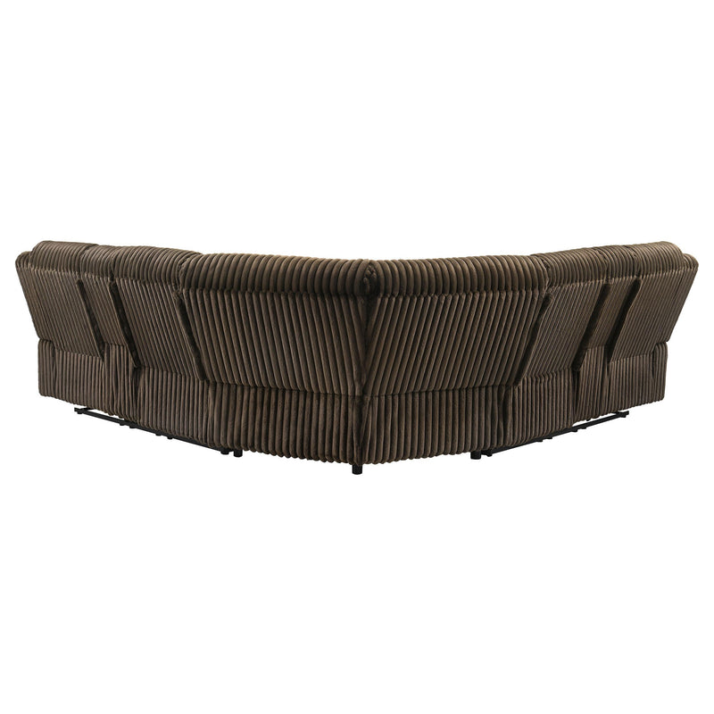 Atkinson Upholstered Reclining Sectional Sofa Chocolate - detail 7