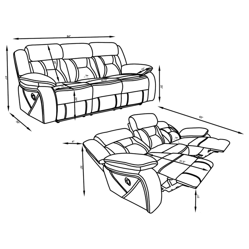 Higgins Upholstered Motion Reclining Sofa