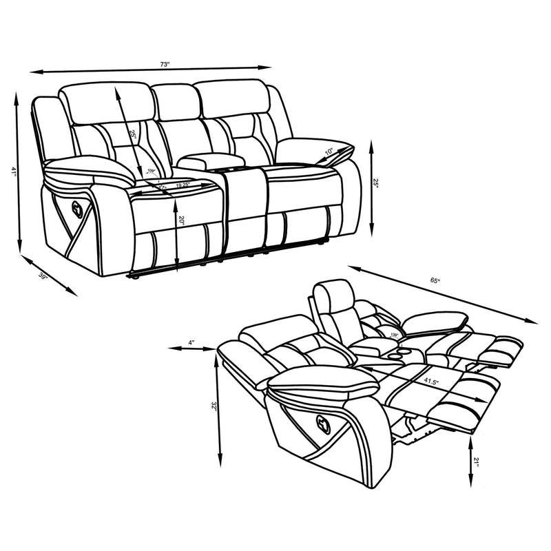 Higgins Upholstered Motion Reclining Loveseat
