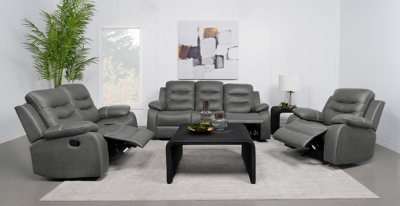Nova Upholstered Padded Arm Reclining Sofa