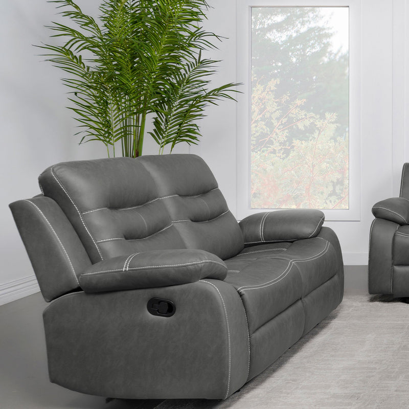 Nova Upholstered Padded Arm Reclining Loveseat