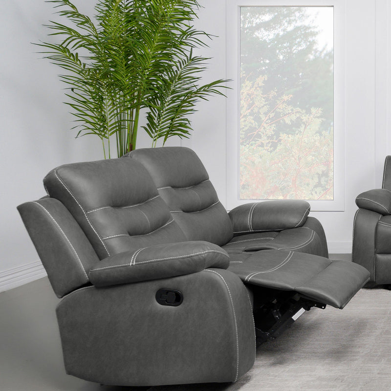 Nova Upholstered Padded Arm Reclining Loveseat