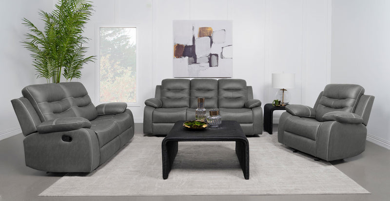 Nova Upholstered Padded Arm Reclining Loveseat