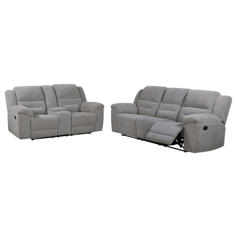 Gilson 2-piece Chenille Upholstered Reclining Sofa Set
