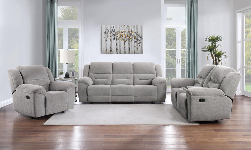 Gilson 3-piece Chenille Upholstered Reclining Sofa Set