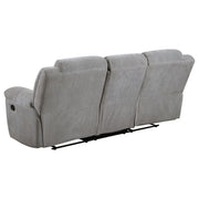 Gilson 3-piece Chenille Upholstered Reclining Sofa Set Grey - detail 5