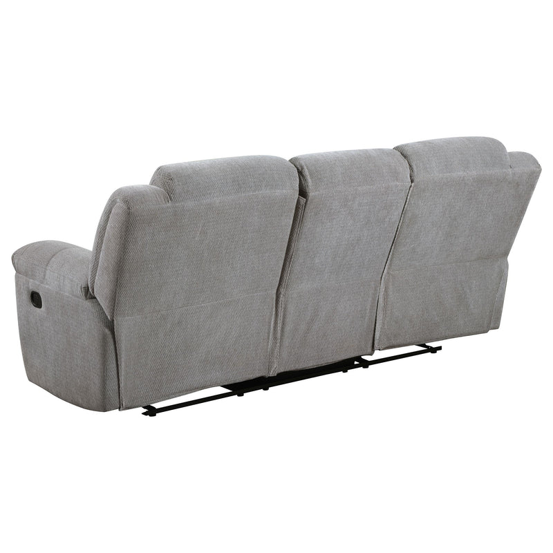 Gilson 3-piece Chenille Upholstered Reclining Sofa Set Grey - detail 5