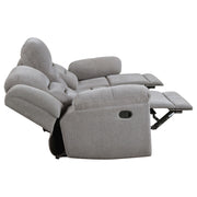 Gilson 3-piece Chenille Upholstered Reclining Sofa Set Grey - detail 6
