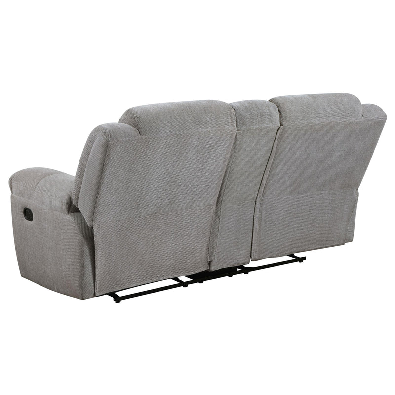 Gilson 3-piece Chenille Upholstered Reclining Sofa Set Grey - detail 8