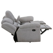 Gilson 3-piece Chenille Upholstered Reclining Sofa Set Grey - detail 9