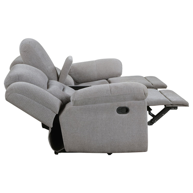 Gilson 3-piece Chenille Upholstered Reclining Sofa Set Grey - detail 9