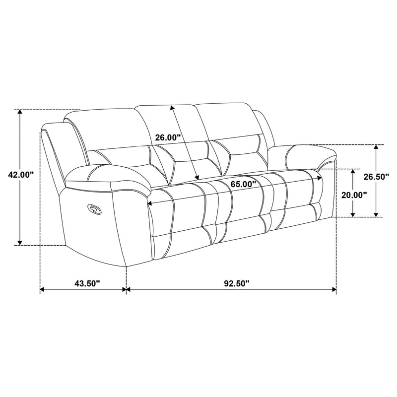 Gilson 3-piece Chenille Upholstered Reclining Sofa Set