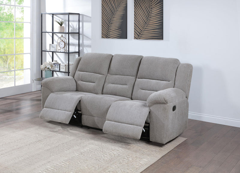 Gilson Chenille Upholstered Reclining Sofa