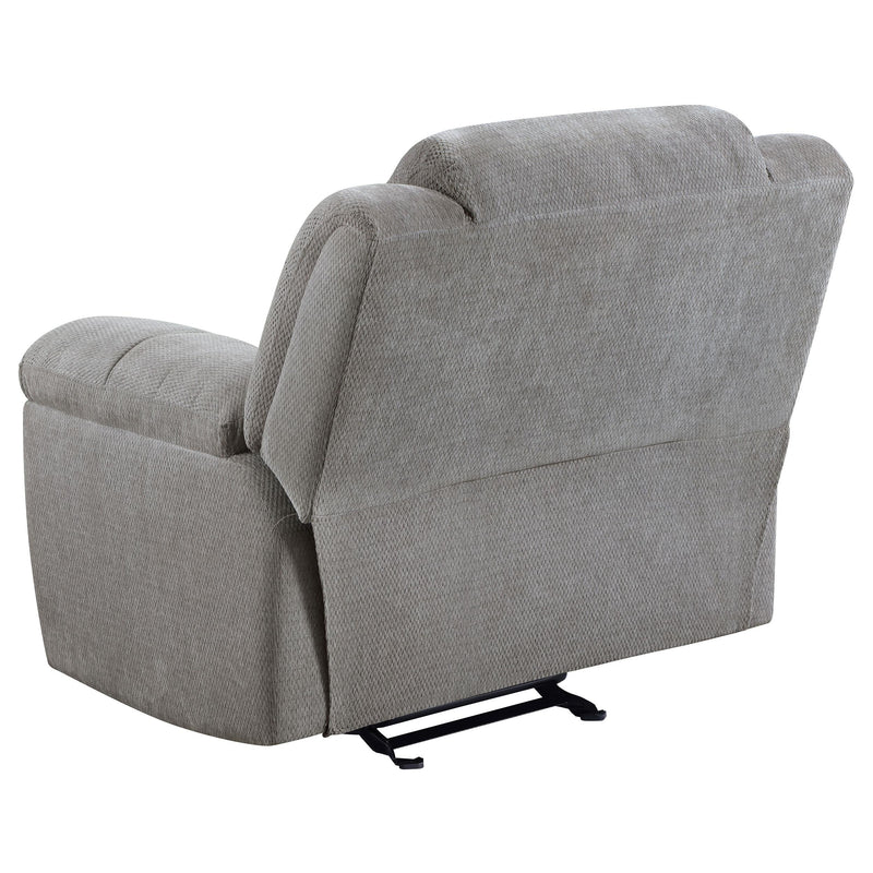 Gilson Chenille Upholstered Glider Recliner Chair Grey - detail 6