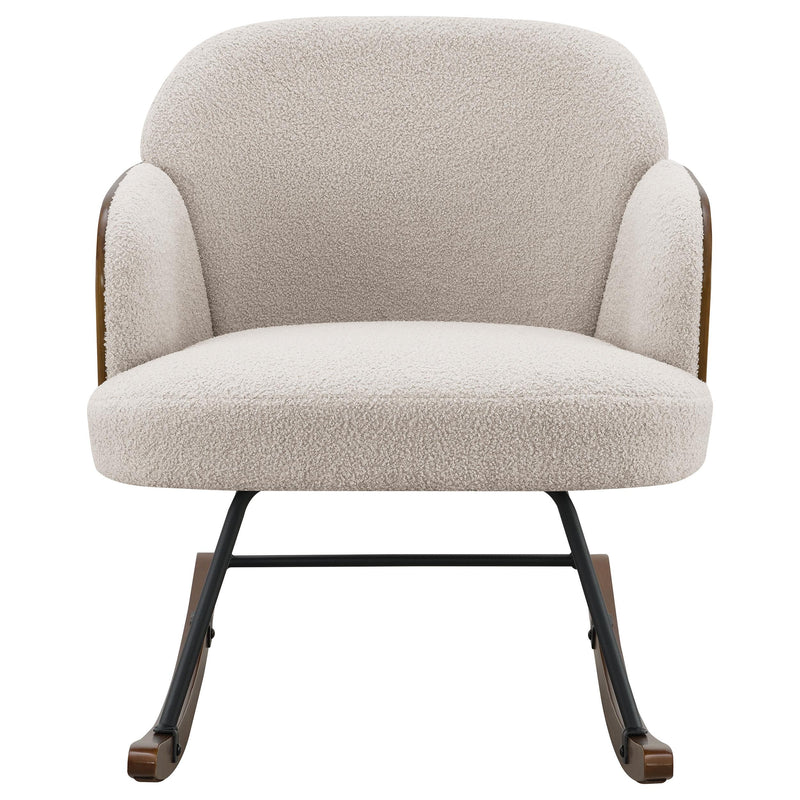 Paige Boucle Upholstered Mid Back Rocking Chair