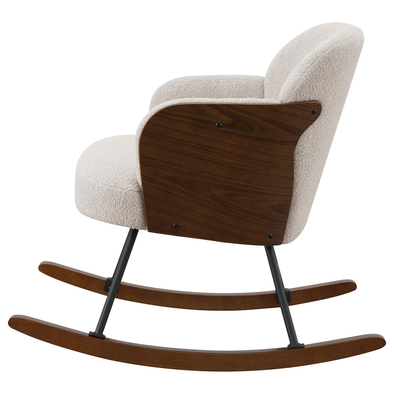 Paige Boucle Upholstered Mid Back Rocking Chair