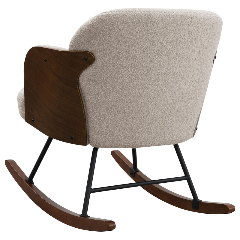 Paige Boucle Upholstered Mid Back Rocking Chair