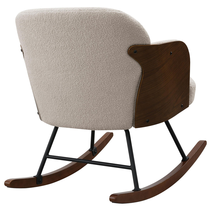 Paige Boucle Upholstered Mid Back Rocking Chair