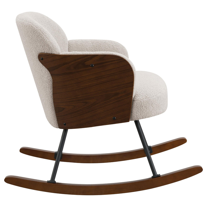 Paige Boucle Upholstered Mid Back Rocking Chair