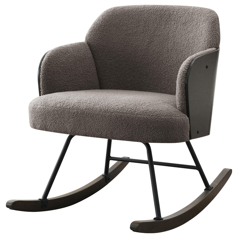 Paige Boucle Upholstered Mid Back Rocking Chair