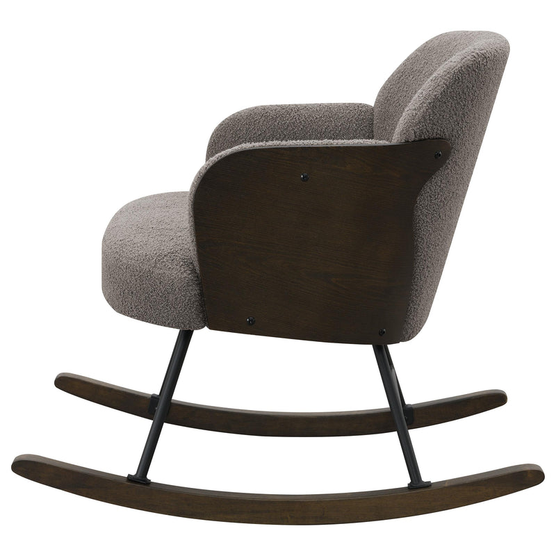 Paige Boucle Upholstered Mid Back Rocking Chair