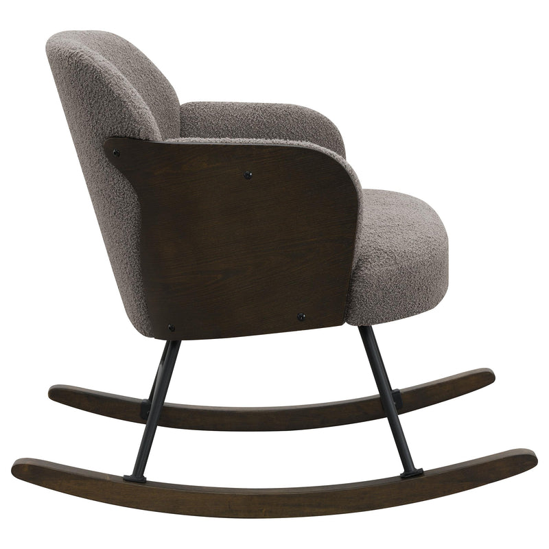 Paige Boucle Upholstered Mid Back Rocking Chair