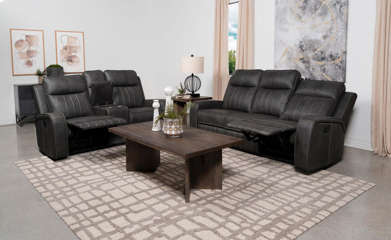 Raelynn 2-piece Upholstered Reclining Sofa Set