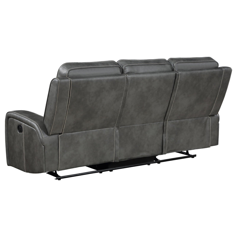 Raelynn 3-piece Upholstered Reclining Sofa Set Grey - detail 5