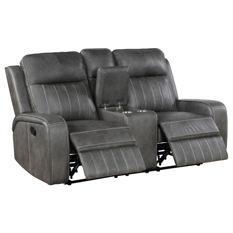 Raelynn 3-piece Upholstered Reclining Sofa Set Grey - detail 7