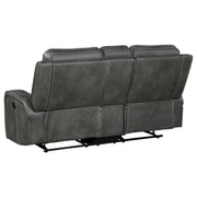 Raelynn 3-piece Upholstered Reclining Sofa Set Grey - detail 8