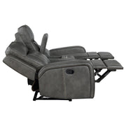 Raelynn 3-piece Upholstered Reclining Sofa Set Grey - detail 9
