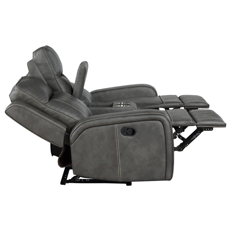 Raelynn 3-piece Upholstered Reclining Sofa Set Grey - detail 9