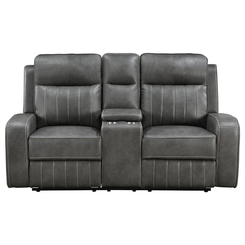 Raelynn Upholstered Track Arm Motion Loveseat