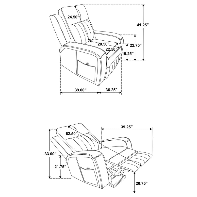 Raelynn Upholstered Power Lift Recliner Chair