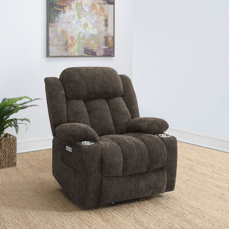Houston Power Lift Recliner - Dark Brown