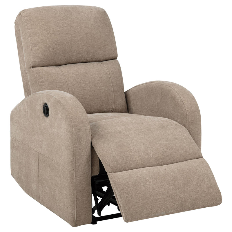 Grant Fabric Upholstered Power Recliner Chair Camel - detail 4