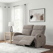 Hamilton Chenille Manual Reclining Loveseat Sand - alternate view