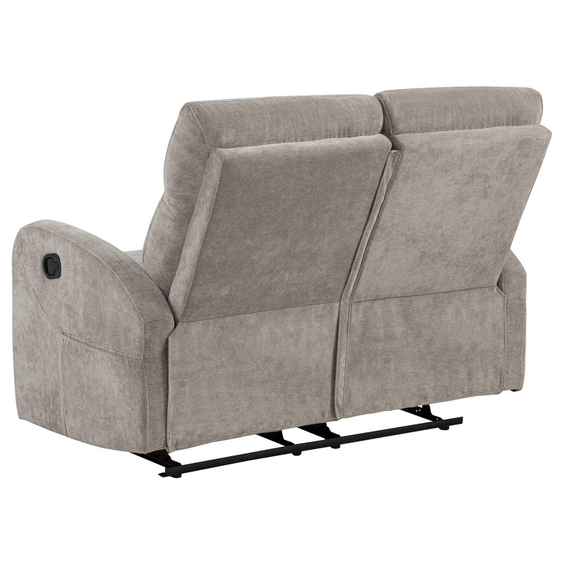 Hamilton Chenille Manual Reclining Loveseat Sand - detail 6