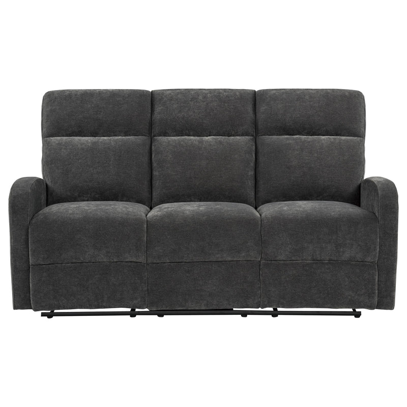 Hamilton Chenille Manual Reclining Sofa Charcoal Grey - detail 5