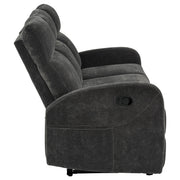 Hamilton Chenille Manual Reclining Sofa Charcoal Grey - detail 7