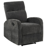 Hamilton Chenille Manual Recliner Charcoal Grey - detail 3