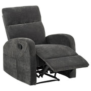 Hamilton Chenille Manual Recliner Charcoal Grey - detail 4
