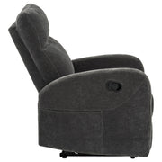Hamilton Chenille Manual Recliner Charcoal Grey - detail 7